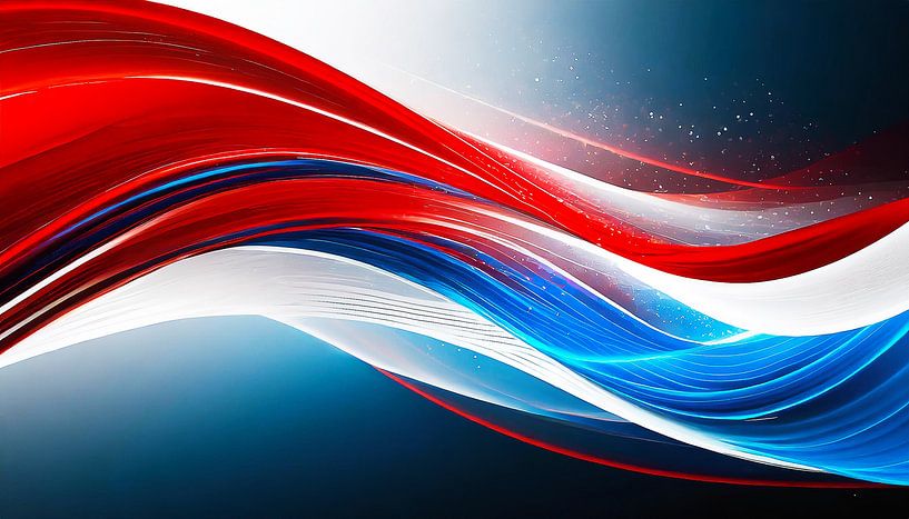 Red, blue and white colours by Mustafa Kurnaz