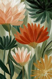A Botanical Display of Flowers by Wall Wonder