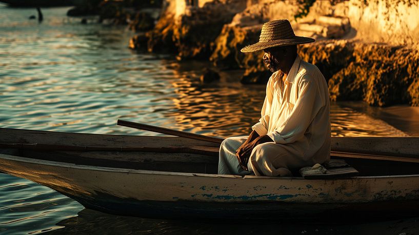 The Silent Fisherman by Vlindertuin-Art