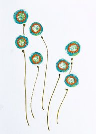 Bloemen elegantie retro rond