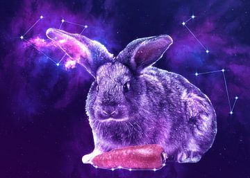Galaxy Rabbit with Carrot von Lemo Boy