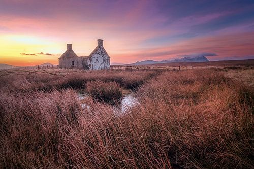 Sonnenaufgang in Schottland am Moine House von Michel Seelen