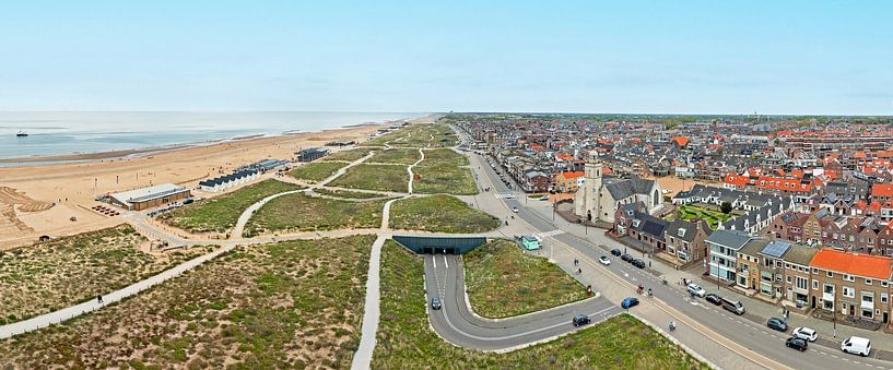 Aerial view of Katwijk aan Zee on the North Sea in the Netherlands by Eye on You