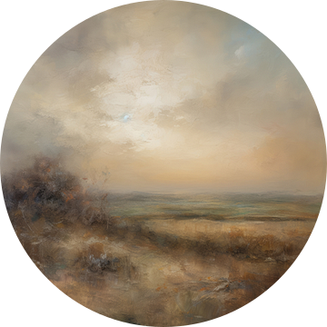 Abstract landschap " I love nature" van Studio Allee