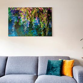 Kundenfoto: Glyzinie * inspiriert von der Malerei von Claude Monet von Paula van den Akker, auf leinwand