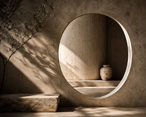 Architecture of silence, light, travertine and tranquillity