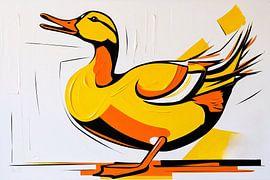 Buntes abstraktes Entenbild von Art & Soul Creations