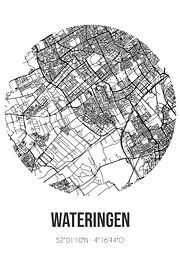 Wateringen (South-Holland) | Carte | Noir et Blanc sur Affiches de lieux