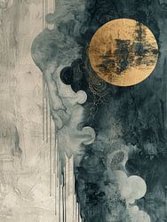 Abstrait moderne en vert et or