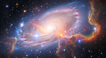 Danse cosmique d'une galaxie spirale