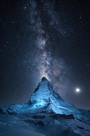 Milky Way over the Peak – Night Sky Art by Albert Klee