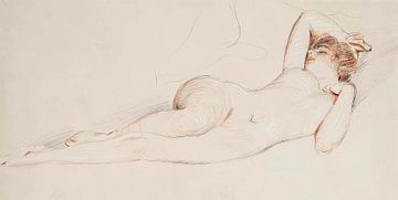 Paul César Helleu - Vrouwelijk naakt slapend van Peter Balan