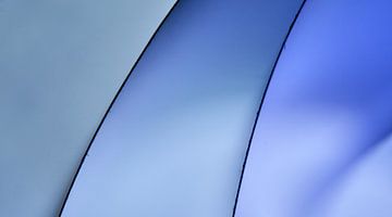Monochrome krommingen in blauw licht van Frank Heinz