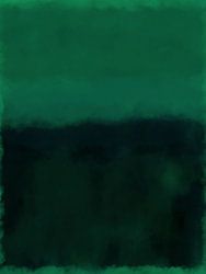 Abstraktes Gemälde im Rothko-Stil in Grün