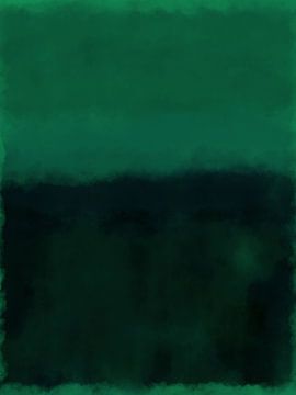 Rothko style abstract painting in green by Dina Dankers