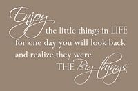 Enjoy the little things - Taupe - Inspirerende tekst