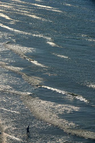 Scheveningen aan de Noordzee  strand bij eb