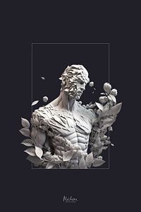 Papercut Statue Male - frame by Michou