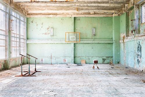 Verlaten Sportschool in Tsjernobyl.