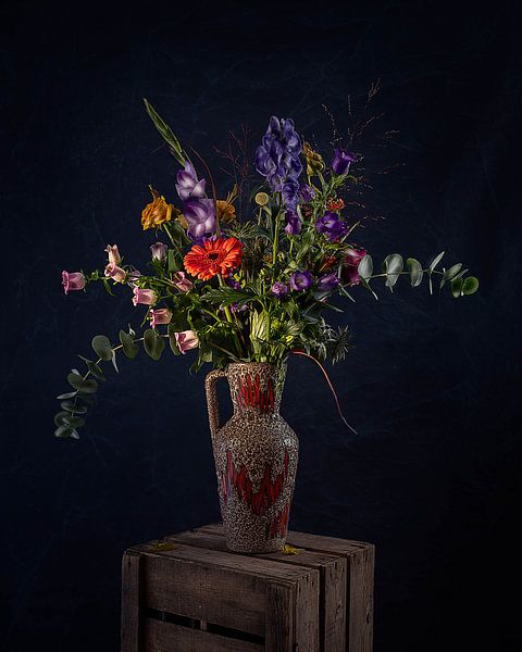 Bloemen - stilleven in een vaas van MICHEL WETTSTEIN