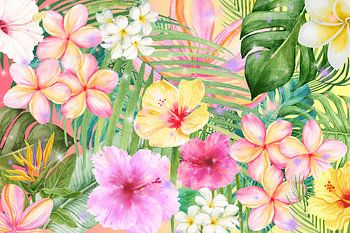 Floral Enchantment with Hibiscus and Plumeria