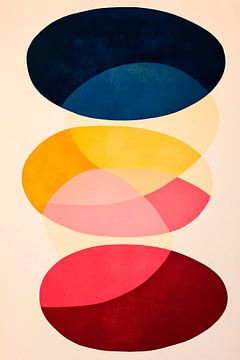 Abstracte kleurencompositie - Modern van Poster Art Shop