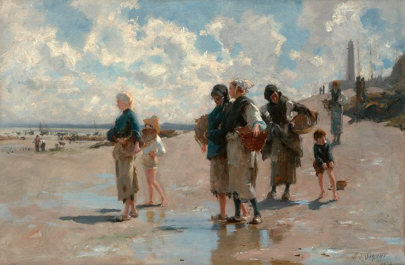 Vissen op oesters in Cancale, John Singer Sargent van Meesterlijcke Meesters