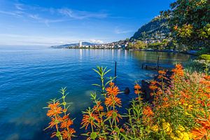 Montreux sur le lac Léman en Suisse sur Werner Dieterich