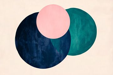 Cirkelsequenties in zachte kleuren - Abstract van Poster Art Shop