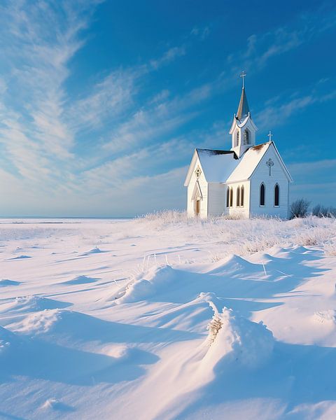 Winterlandschap van fernlichtsicht