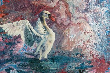 Le cygne battant sur Nancy van Veelen