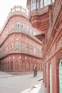 Haveli Terrakotta Gebäude | Reisefotografie Druck | Bikaner Rajastan Indien