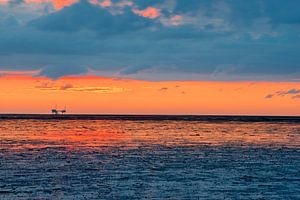 Das Wattenmeer bei Sonnenuntergang von Richard Gilissen