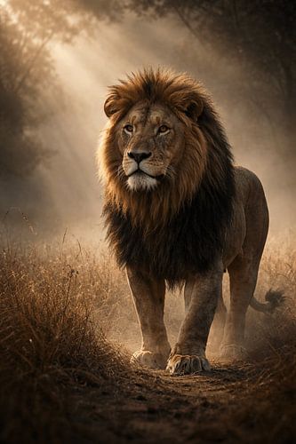 Majestätischer Löwe im Morgenlicht – König der Savanne