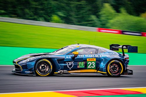 Aston Martin Vantage GT3-racewagen op Spa-Francorchamps