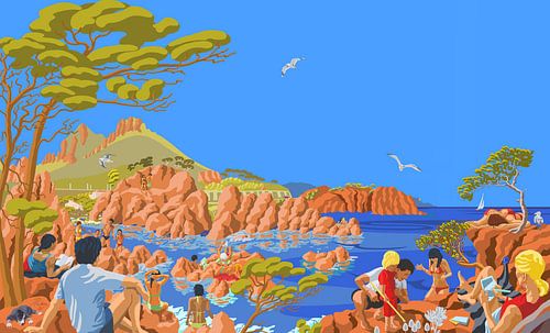 Op de kliffen van Le Trayas