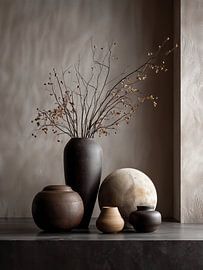 Minimalistisch keramisch stilleven van IamHome Studio