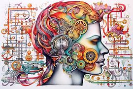 Malerei Technologischer Wandteppich