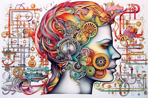 Malerei Technologischer Wandteppich