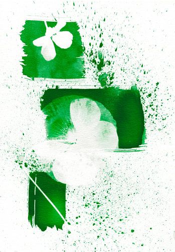 Abstracte groene bloemen