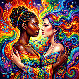 Verbunden in Liebe – Frauen im Spektrum der Pride von AidasignArt