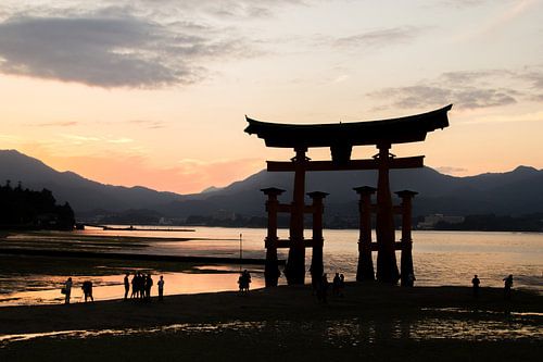Itsukushima shrine, Miyajima, Japan at sunset