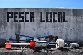 Material for local fishermen with "Pesca Local" above it by Studio LE-gals