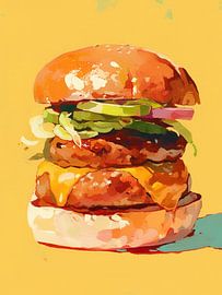 Peinture sur hamburger | Burger Bliss sur La collection ARTEO