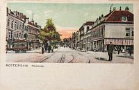 Postcard of the Westzeedijk in old Rotterdam in 1906 in