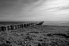 Kribben op het strand van Frank Herrmann