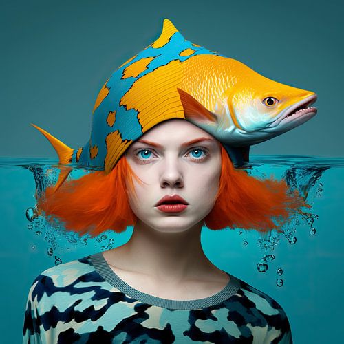 Fishy Hat Elegance - Teenage Splash