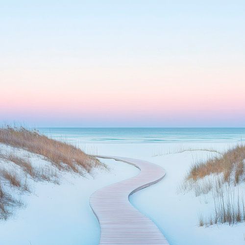 Strandpad in het zand