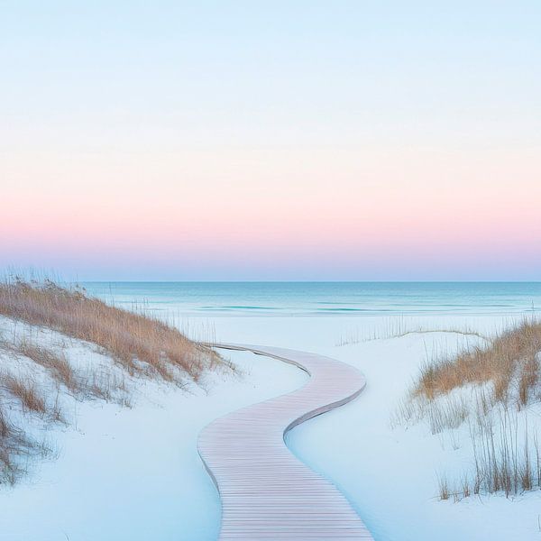 Chemin de plage dans le sable par Poster Art Shop