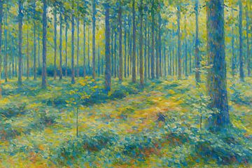 Ardennen bossen schilderij van Johannes